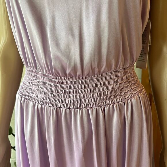 𝅺NANETTE Lepore satin prom/evening gown high low color orchid bloom size 2 - Picture 5 of 6